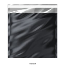 Bolsa de aluminio negra metalizada brillante de 220x220 mm