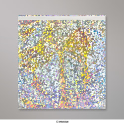 Silbern Holografischer Folienumschlag 220x220 mm
