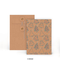 Manilla string & washer envelope 'Christmas Tree' 162x114 mm (C6)