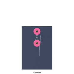 162x114 mm (C6) Námornícka modrá + ružová obálka String&Washer
