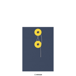 162x114 mm (C6) Navy Blue + Yellow string and washer envelope