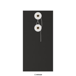 220x110 mm (DL) Black + White string and washer envelope