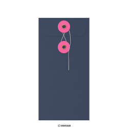 220x110 mm (DL) Navy Blue + Pink string and washer envelope