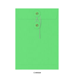 Grønne konvolutter med snor og skive 229x162 mm (C5)