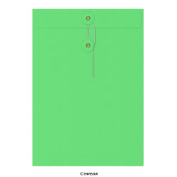 Sobre verde con cierre de cuerda y arandela de 324x229 mm (C4)