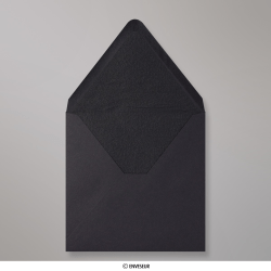 Čierna obálka vystlaná čiernym luxusným papierom 160x160 mm