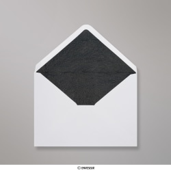 Biała koperta wyściełana czarnym luksusowym papierem 162x229 mm (C5)
