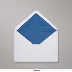 Enveloppe doublée blanche + papier décoratif texturé bleu 162x229 mm (C5)