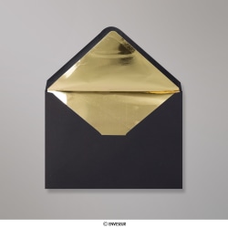 Black envelope lined with gold foil 162x229 mm (C5)