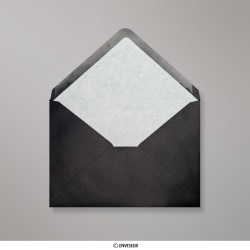 Black envelope lined with white fancy paper 162x229 mm (C5)