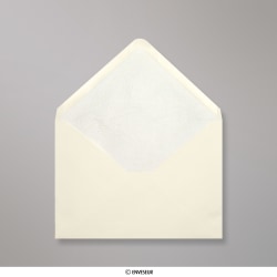 162x229 mm (C5) Busta Avorio Foderata con Carta Decorativa Bianca