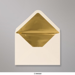 114x162 mm (C6) Ivory Envelope Lined With Gold Foil