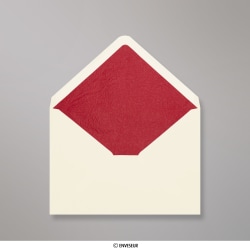 114x162 mm (C6) Ivory Envelope Lined With Red Fancy Paper