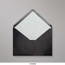 114x162 mm (C6) Black Envelope Lined With White Fancy Paper