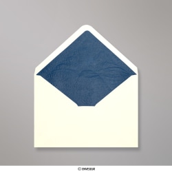 Envelope marfim forrado com papel azul áspero 82x113 mm (C7)