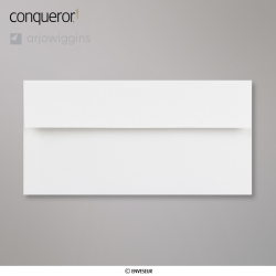 Envelope branco brilhante vergê Conqueror 110x220 mm (DL)