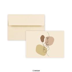Crème gelegde bruiloft envelop ”Liefde” 114x162 mm (C6)