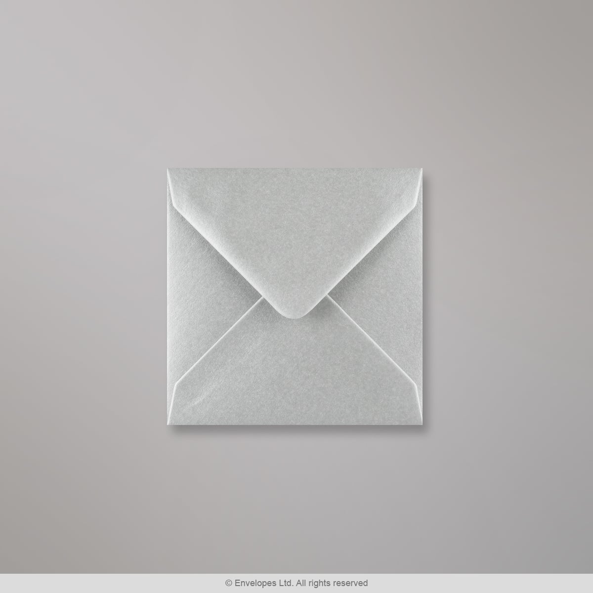 116x116 mm Metalliskt kuvert i silver