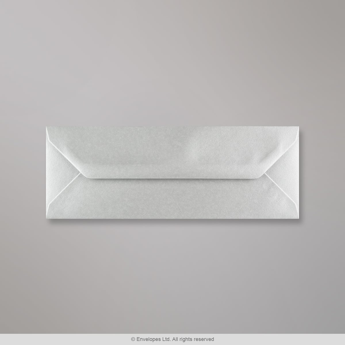 80x215 mm Metalliskt kuvert i silver