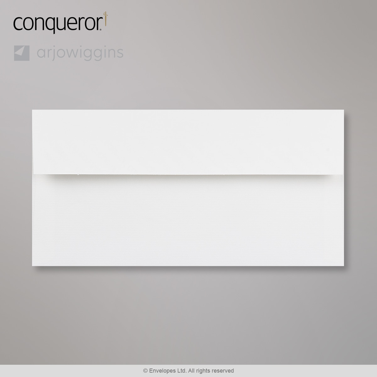 110x220 mm (DL) Brilliant White Conqueror Laid Envelope
