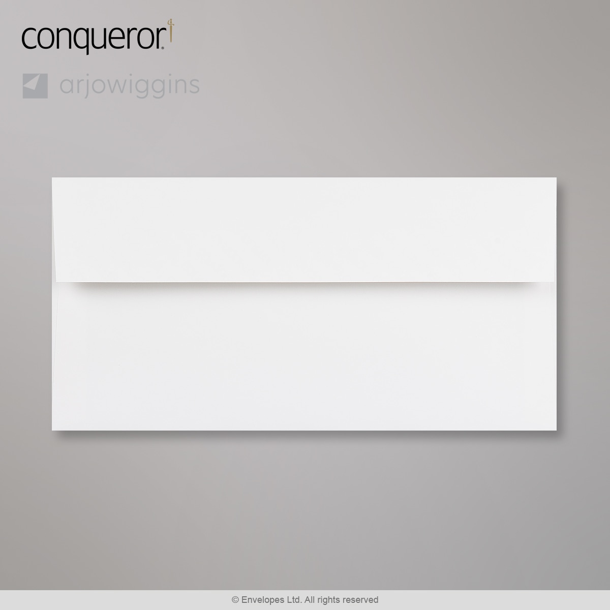 110x220 mm (DL) Briljant vitt Conqueror-kuvert