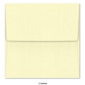 175x175mm Pale yellow linen announcement envelope