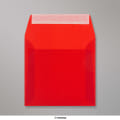 160x160 mm envelope vermelho translucido