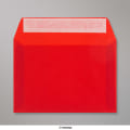 114x162mm (C6) Rød Gennemsigtig Kuvert
