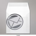 125x125 mm envelope branco translucido