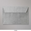 114x162 mm (C6) Strieborná Štruktúrovaná Obálka