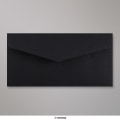 110x220 mm (DL) envelope com aba em pico - preto