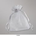 90x70 mm Silver Grey Organza Bag
