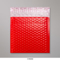 165x165 mm Červená lesklá polyetylénová bublinková obálka