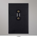 162x114x25 mm (C6) String & Washer Black Gusset Envelope