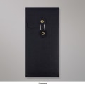 220x110x25 mm (DL) String & Washer Black Gusset Envelope