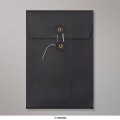 229x162x25 mm (C5) String & Washer Black Gusset Envelope