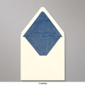 160x160 mm envelope marfim forrado + papel fancy azul