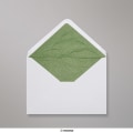 162x229 mm (C5) envelope branco forrado + papel fancy verde
