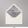 114x162 mm (C6) envelope marfim forrado + papel de prata