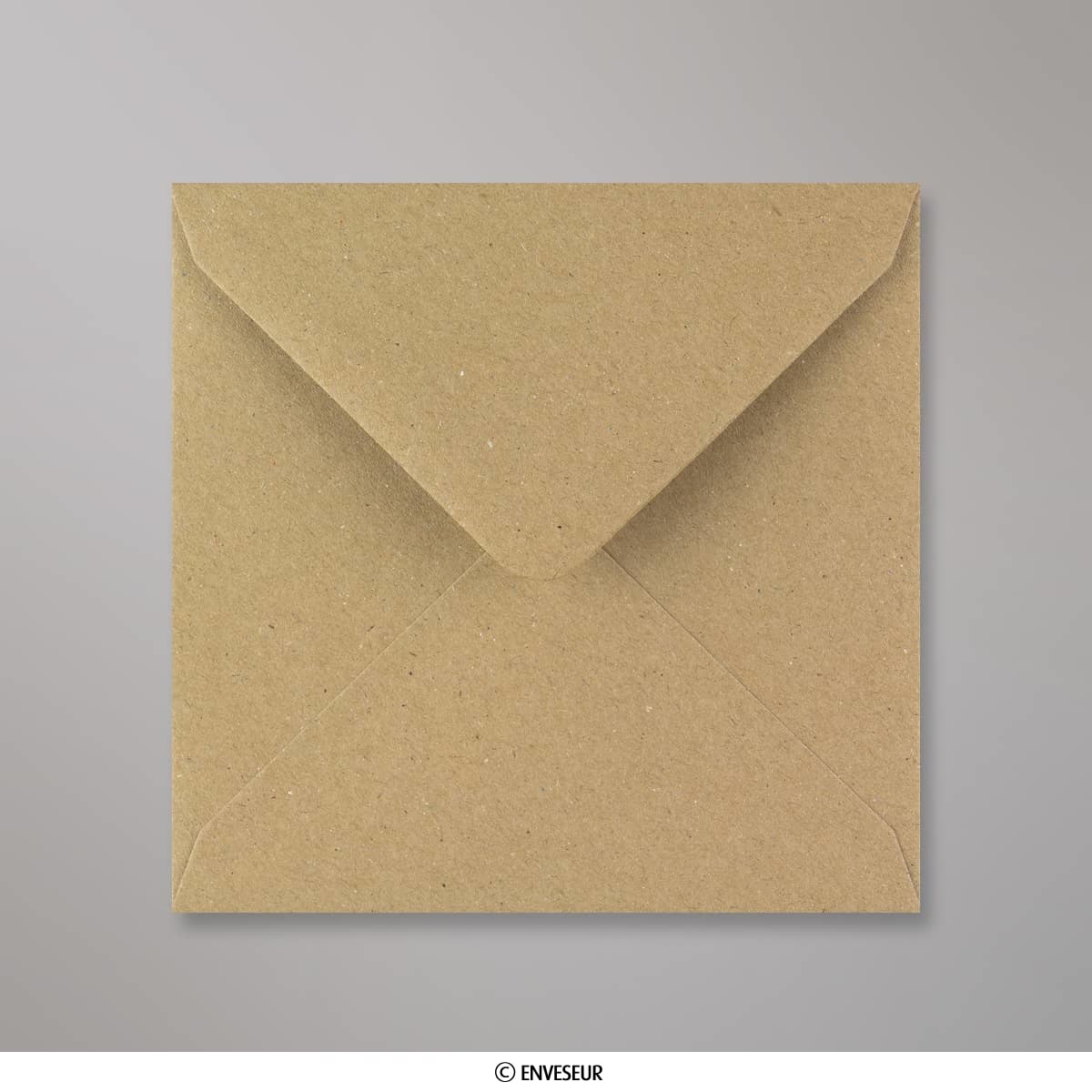 Confezione da 50 buste quadrate in carta kraft con linguetta, brown –