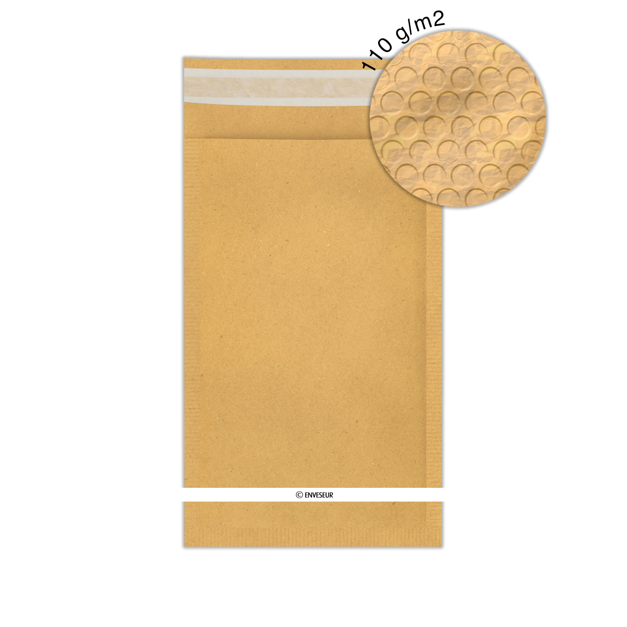 Envelopes almofadados manila de papel kraft 215x120 mm BP215120M