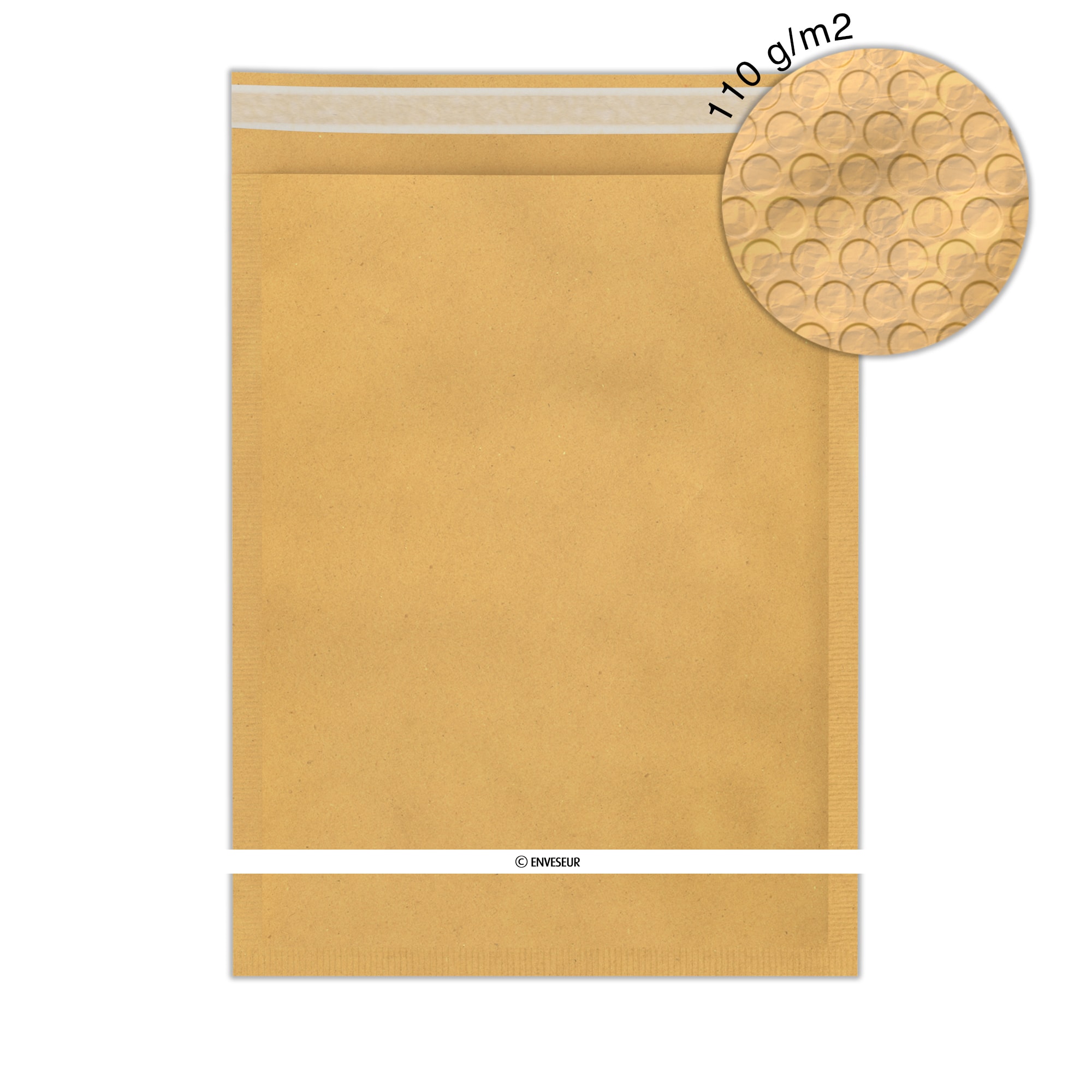 Envelopes almofadados manila de papel kraft 340x240 mm BP340240M