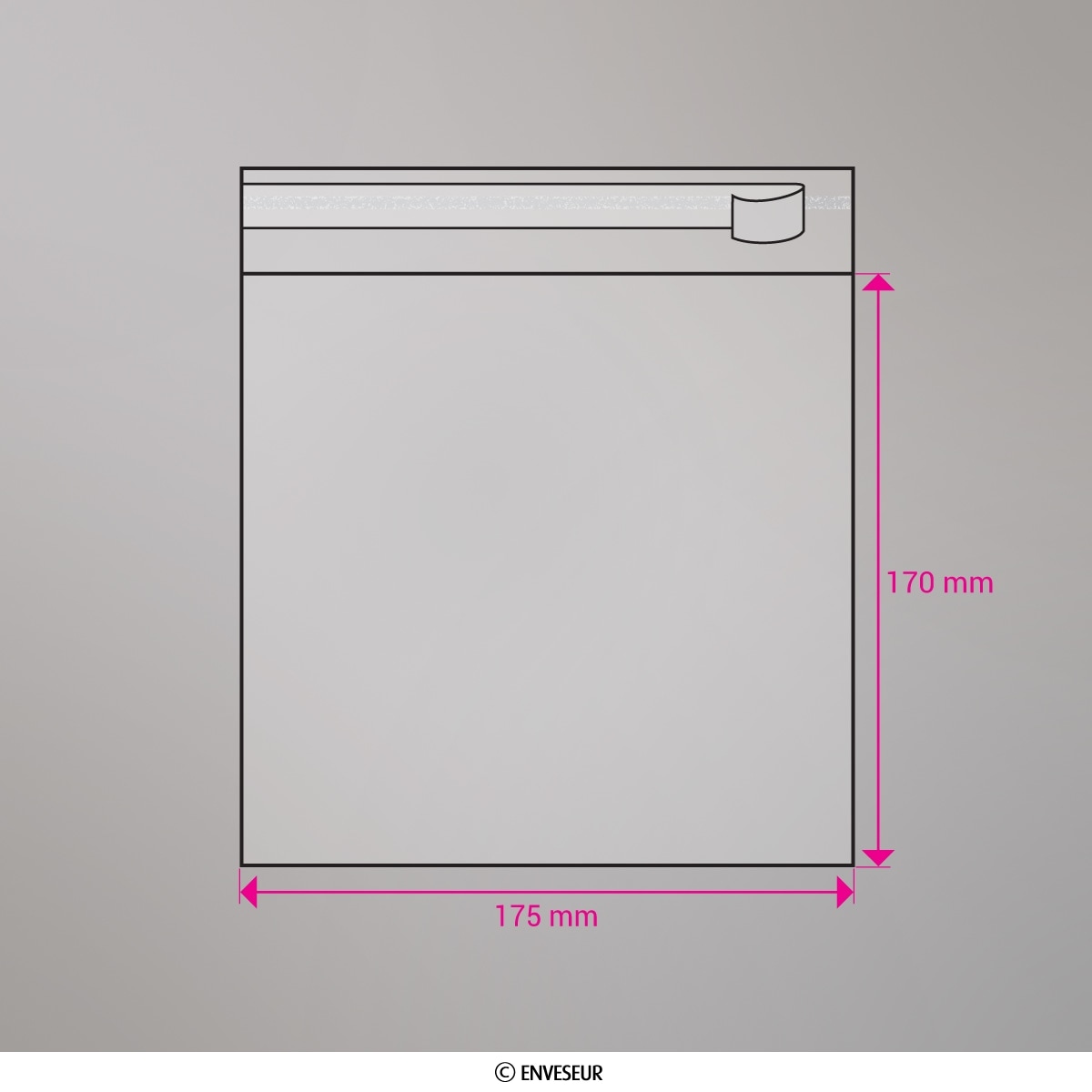 Cellophane - sac sans fond - 100x200mm - emballage