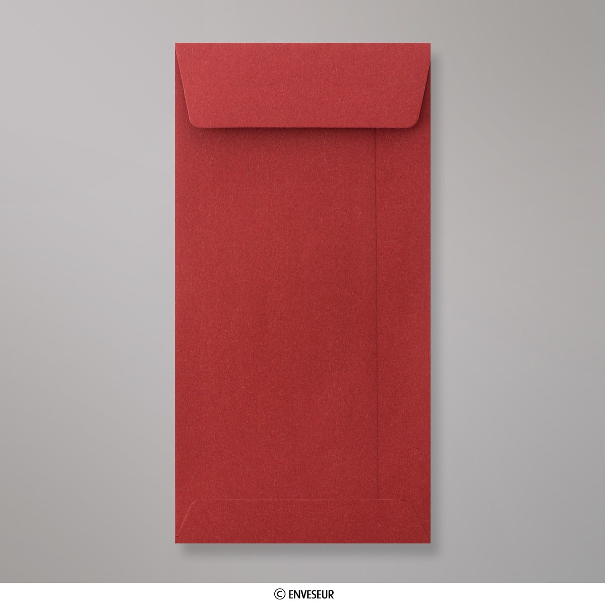 Enveloppe format poche rouge foncée 220x110 mm (DL)