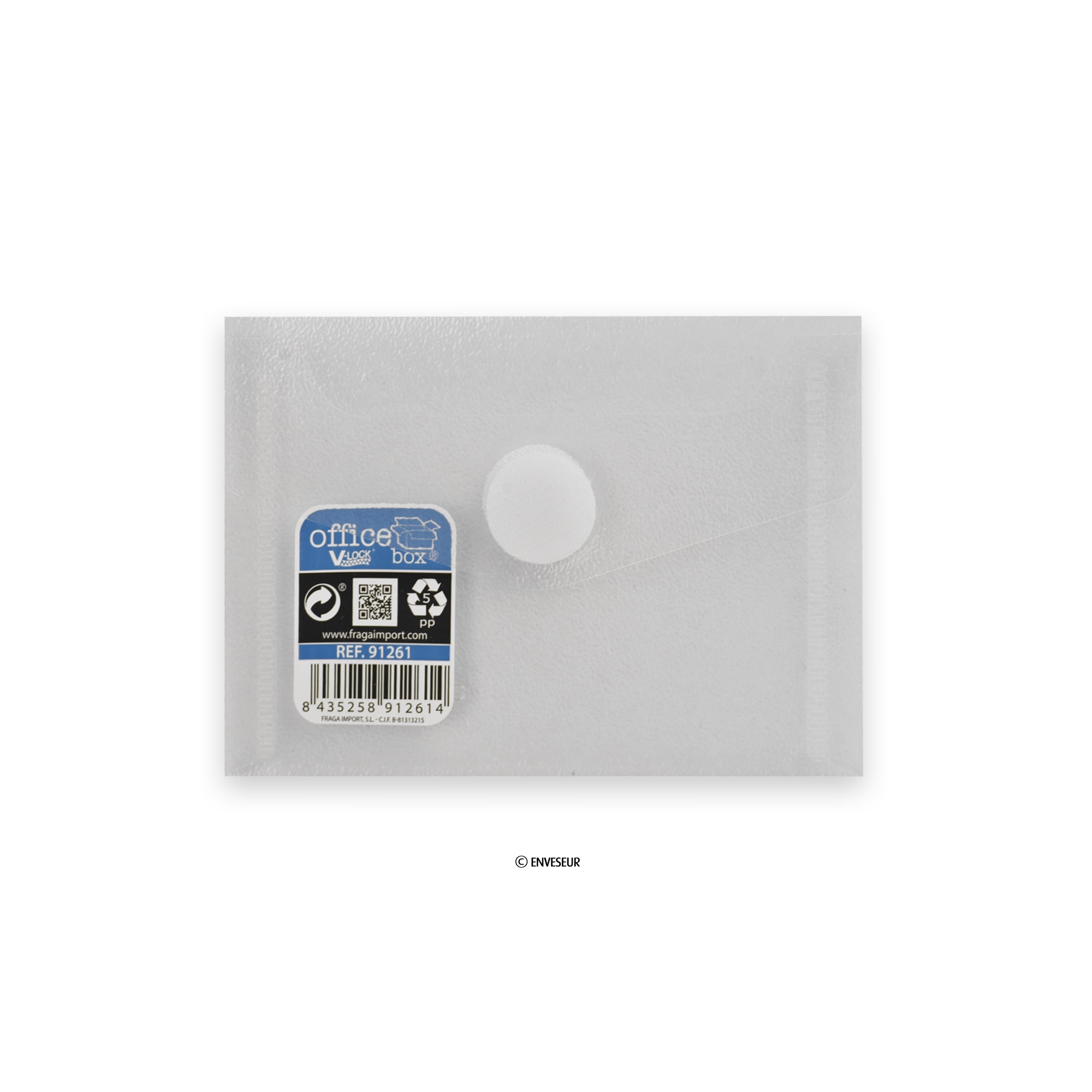 Translucent polypropylene envelopes with VLOCK velcro closure