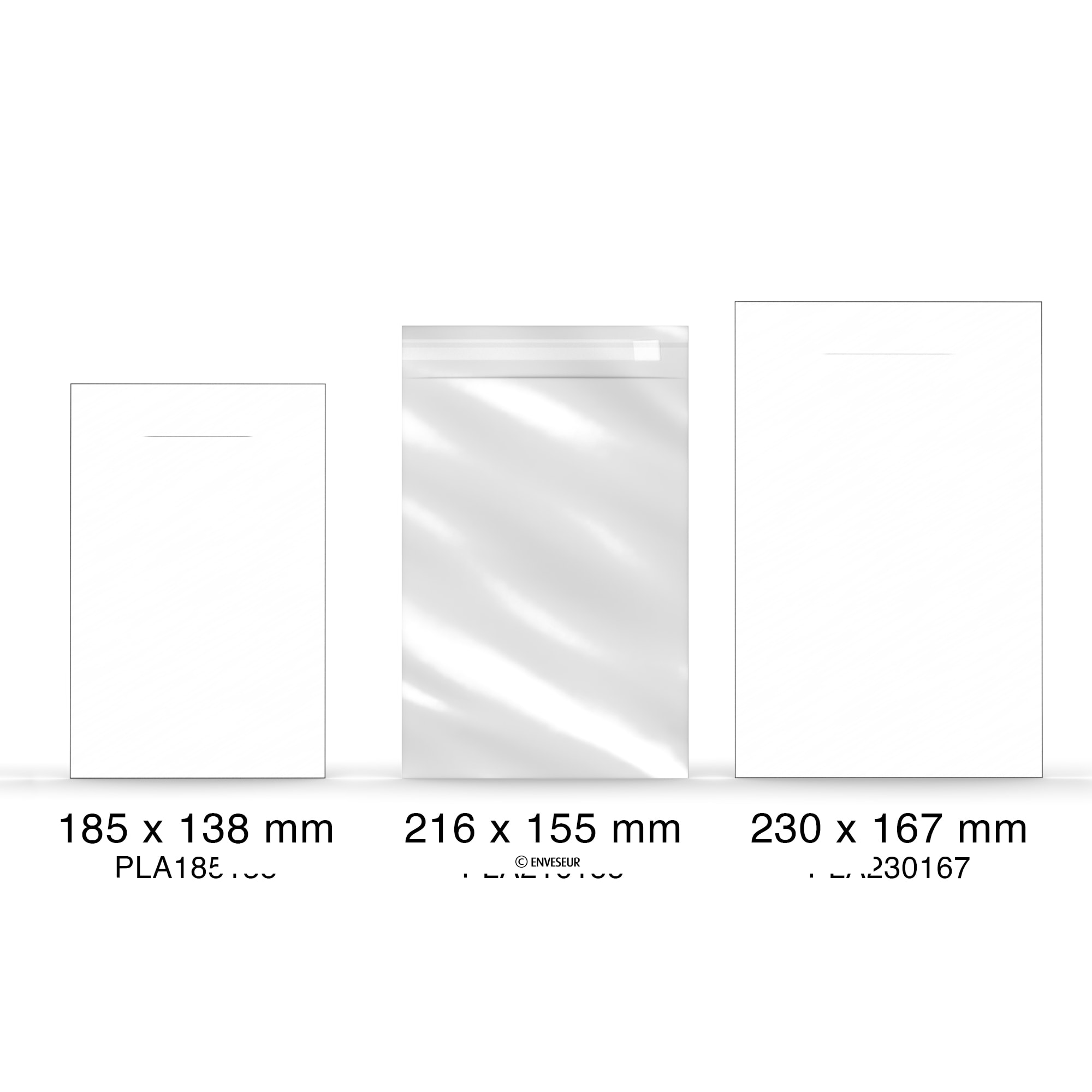 Sachet transparent / translucide PLA - Packinbio