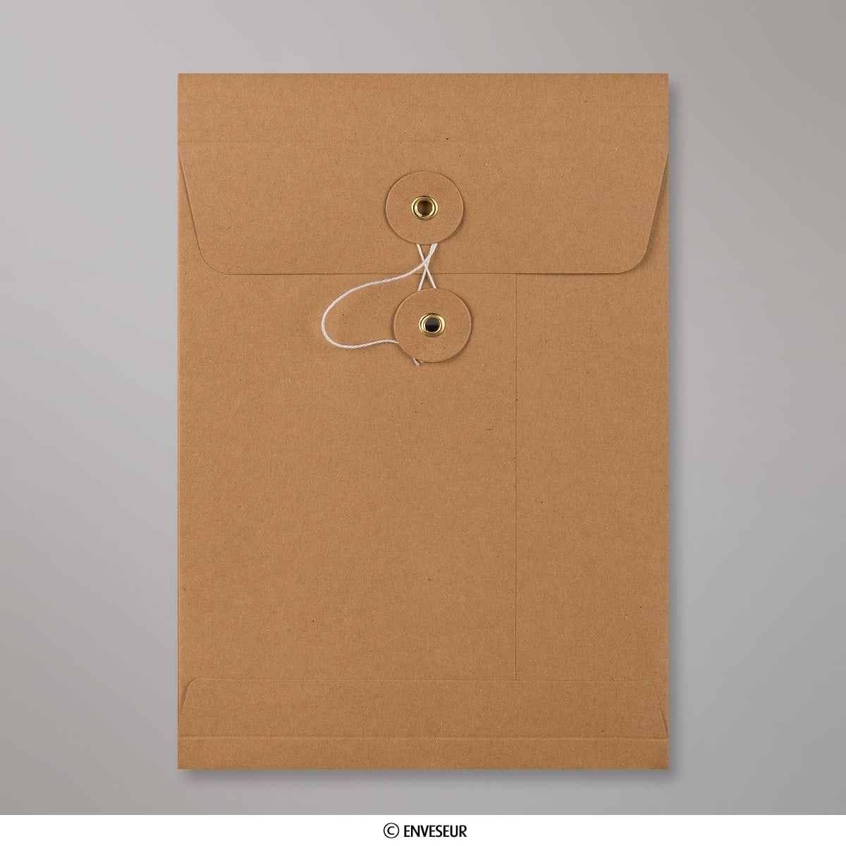 Enveloppes ?� soufflet ?� rondelle et ficelle avec fen??tre panoramique - Fermeture Japonaise 