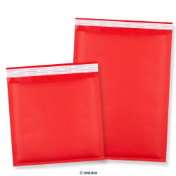 Bolsa com bolhas kraft vermelho