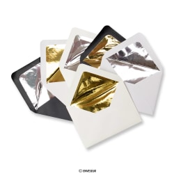 Envelopes forrados com folha de prata