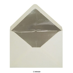 Forrado com folha de prata cor prata